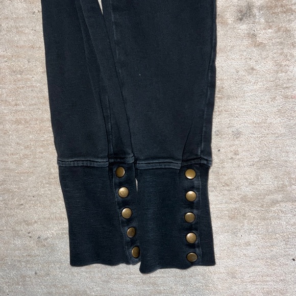 Ragdoll Sweatpants with Brass Buttons Faded Black Size XS - Picture 5 of 7